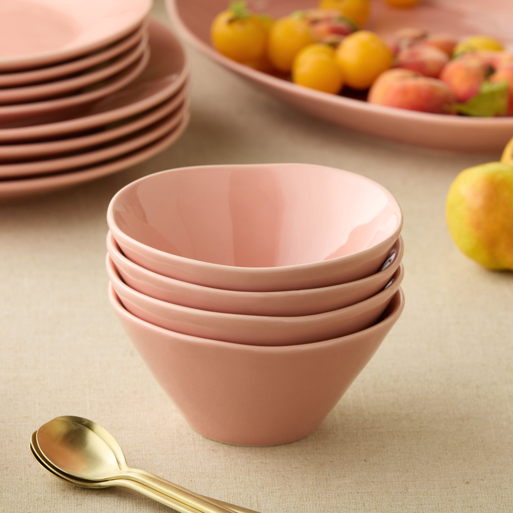 Certified International Desert Rose 22 oz Ice Cream Bowls – Set of